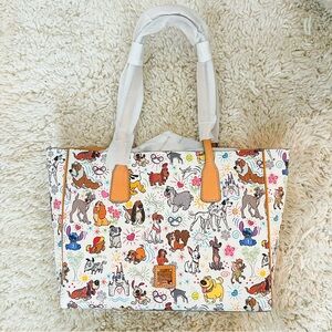 Disney Parks: Dogs of Disney Dooney and Bouke Tote NWT paw print sketch Rare